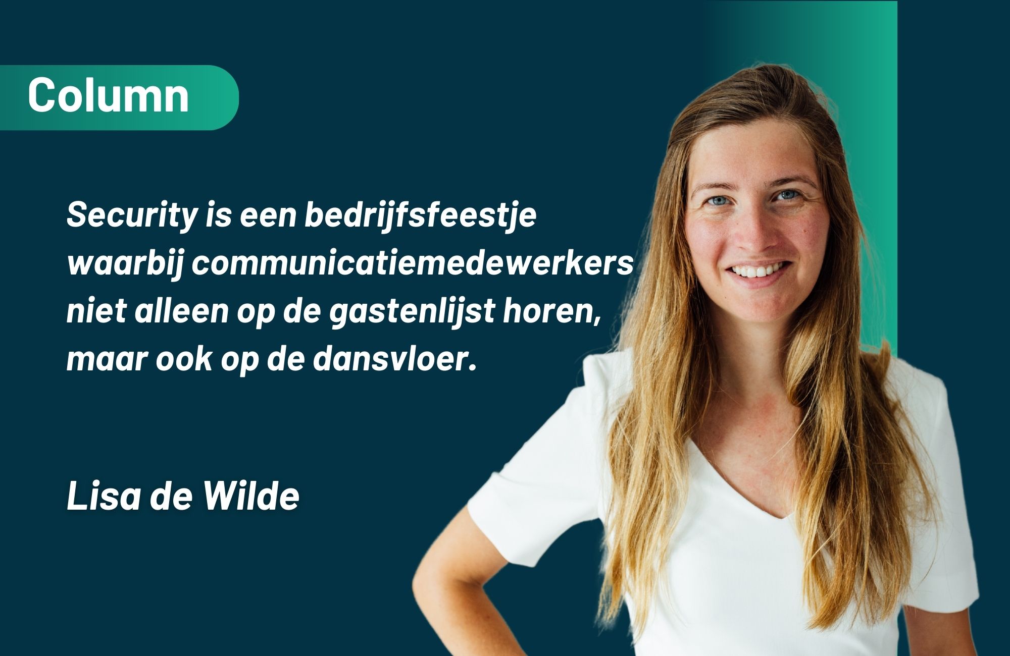 Nodig communicatie uit voor het bedrijfsfeestje over security 